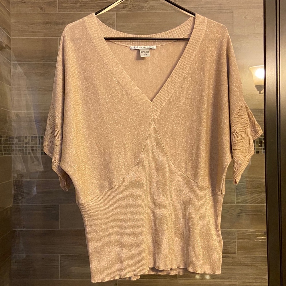 Peter Nygard Gold Metallic Sweater Size L